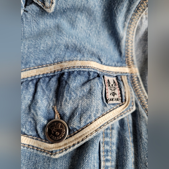 Vintage Parasuco x Santana denim button up dress size xs - Picture 6 of 7